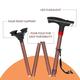 MCP Smart Folding & Height Adjustable Walking Stick (Led Flashlight + SOS Alarm) - 4 Legs - Walker & Walking Stick