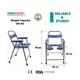 Ambitech Stainless Steel Foldable Commode Chair - Wheelchairs & Walking Sticks