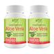 Bhumija Lifesciences Aloe Vera 500 mg Capsule (Pack of 2 x 60's) - Herbal Dietary Supplement