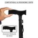 MCP Jindal Height Adjustable Walking Stick - Black - Wheelchairs & Walking Sticks