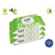 Beebaby Fresh Baby Wet Wipes with Plastic Lid, Aloe Vera of 80 Wipes each 3's - Cotton Buds & Balls