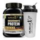 MuscleXP Beginner's Protein Powder - Double Chocolate Flavour 1 kg + Shaker 1's - Whey Proteins