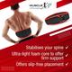 MuscleXP Gym Nylon Padded Weight Lifting Belt - Black (L) 1's - Gym Accessories