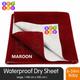 BeyBee Baby Care Waterproof Bed Protector Sheet - Maroon (L) 1's - Baby Bedding