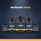 Nutrabay Gold Tri-Blend Whey Protein Powder - Strawberry Milkshake Flavour 1 kg - Whey Proteins