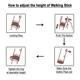 MCP Folding Walking Stick - Brown - Wheelchairs & Walking Sticks