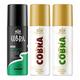 St. John Sports Limited Edition Deodorant Spray 150 ml + Cobra Oud Deodorant Spray 150 ml + Cobra Envy Deodorant Spray 150 ml - Men Deodorants/Roll-Ons