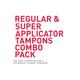 Sanity Applicator Tampons (Pack of 2 X 10's) - Regular and Super - Tampons