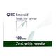 BD Emerald Single Use Syringe 2 ml With Needle 23G - Syringes And Needles