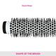 Vega Hot Curl Brush (Small) (H1 - PRS) 128 gm - Hair Brushes