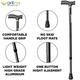 Entros Height Adjustable Walking Stick - Black (KL920L) - Wheelchairs & Walking Sticks