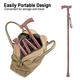 MCP Folding Walking Stick - Brown - Wheelchairs & Walking Sticks