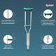 Tynor Auxiliary Crutch (M) (L 21) - Silver - Wheelchairs & Walking Sticks